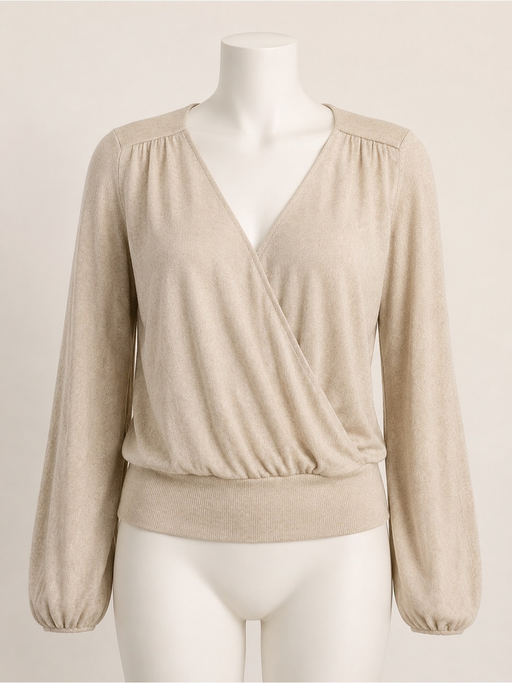 Banana Republic Beige Wrap V-Neck Pullover